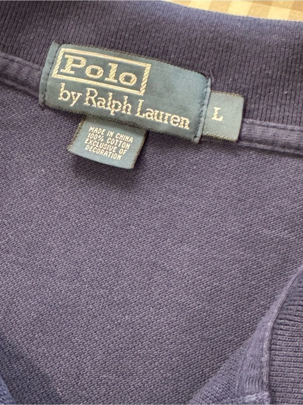 Polo Ralph Lauren Men’s Navy Blue Mesh Polo Shirt Red Pony Cotton Size Large